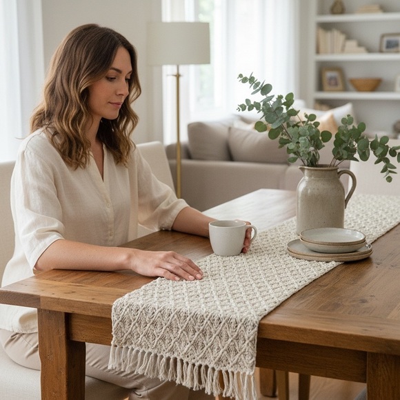 VINTAGE ARTISTIC ACCENTS Crochet Table Runner - Picture 8 of 8